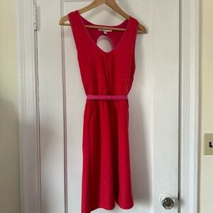 Francesca’s Collections Red and Pink Sleeveless Color block Dress